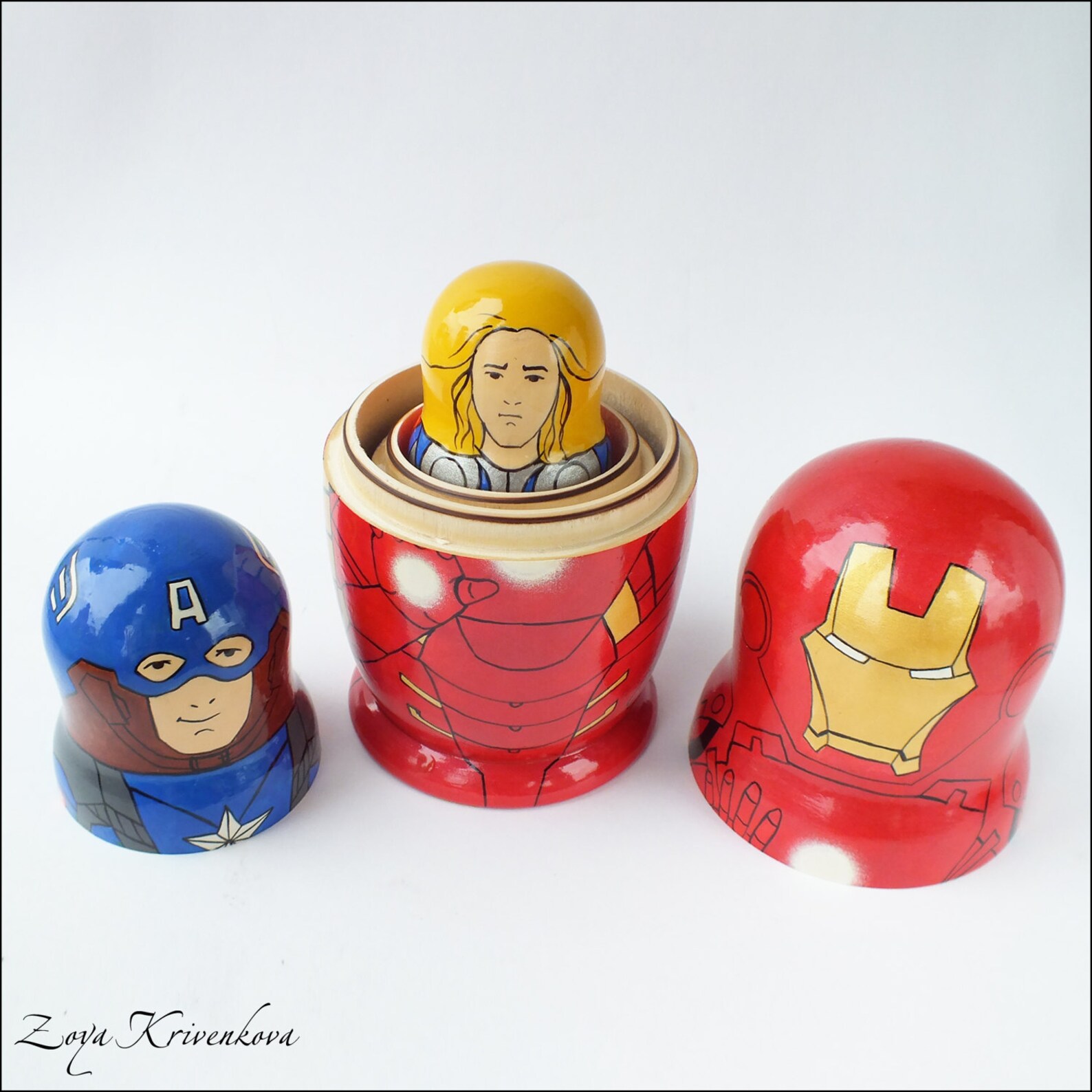Nesting doll Marvel comics Avengers Superhero Geek Gift Etsy