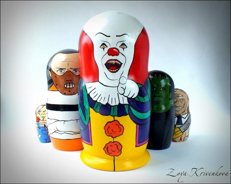 Nesting doll Horror Movie Villains Geek Gift Matryoshka Etsy