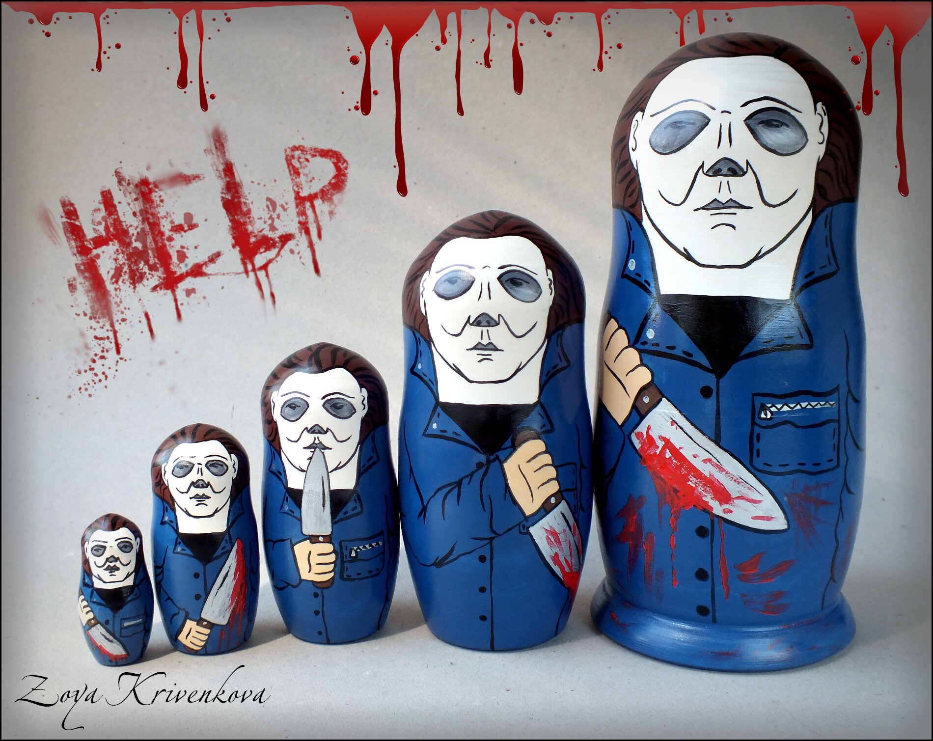 Nesting doll Horror Movie Villains Geek Gift Matryoshka Etsy