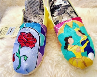 Beauty and the Beast Handpainted TOMS