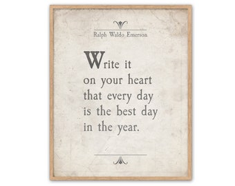 Ralph Waldo Emerson Quote Art Print – Inspirational Literary Gift