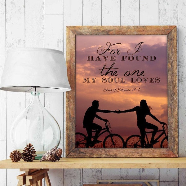 For I have found the one my soul loves - Song of Solomon 3:4 Bible Verse Photography PRINT or CANVAS, Biking Christian gift, All Sizes