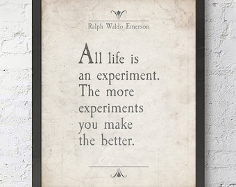 Ralph Waldo Emerson Quote Art Print – Inspirational Literary Gift