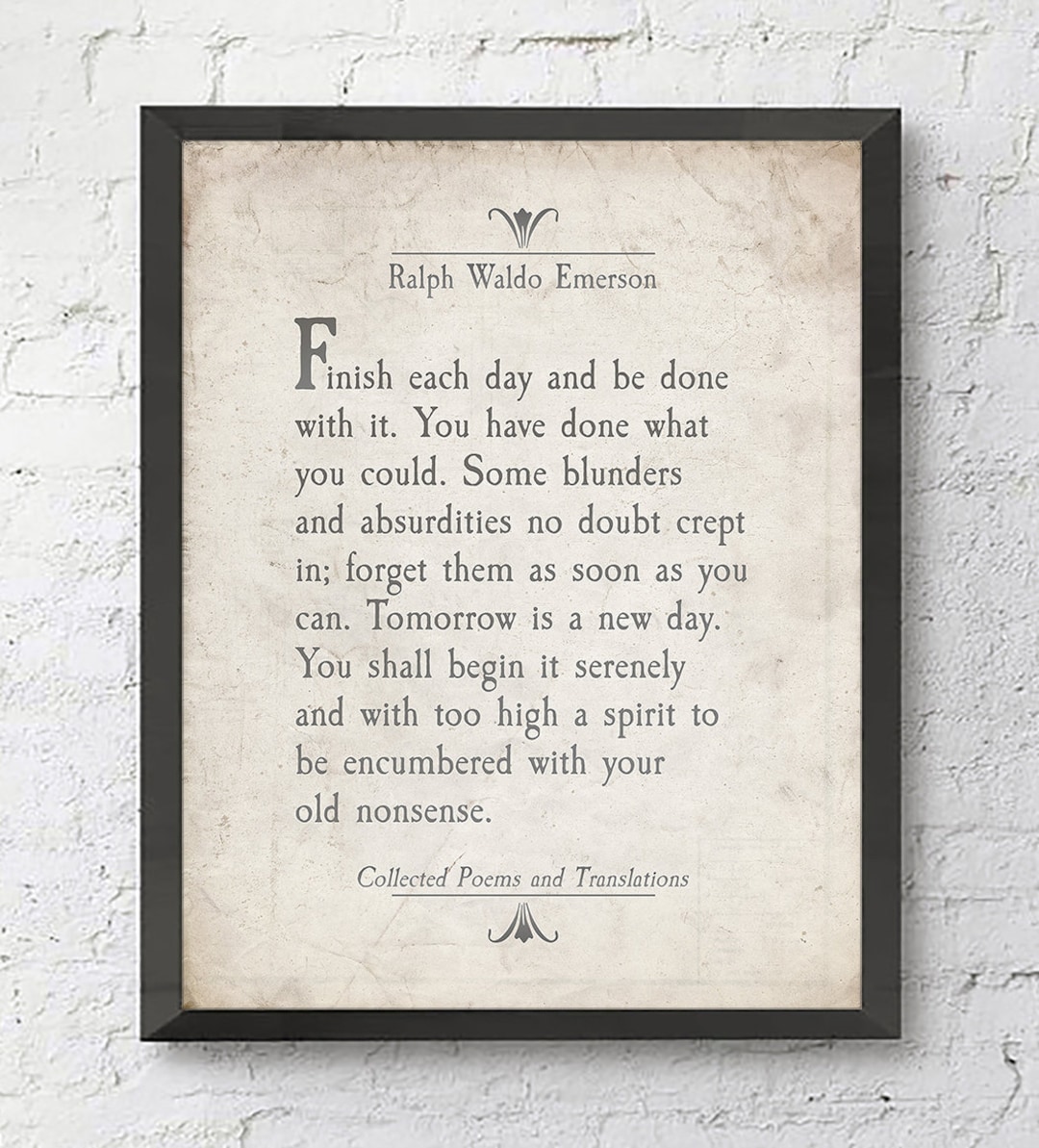 Ralph Waldo Emerson Quote Art Print – Inspirational Literary Gift - Etsy