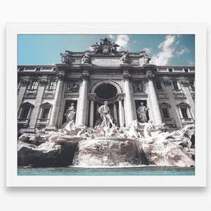Vintage Trevi Fountain in Rome Italy Photography PRINT or CANVAS, Fontana di Trevi wall art decor, Italian renaissance fine art, All Sizes