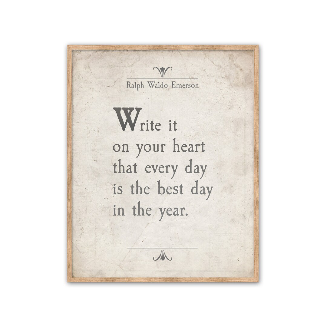 Ralph Waldo Emerson Quote Art Print – Inspirational Literary Gift - Etsy