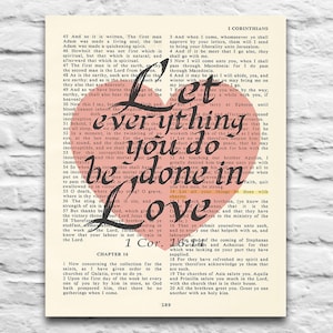 1 Corinthians 16:14 Let Everything You Do Be Done in Love - Etsy