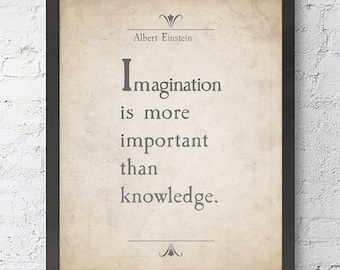Albert Einstein Quote Art Print – Inspirational Science Gift