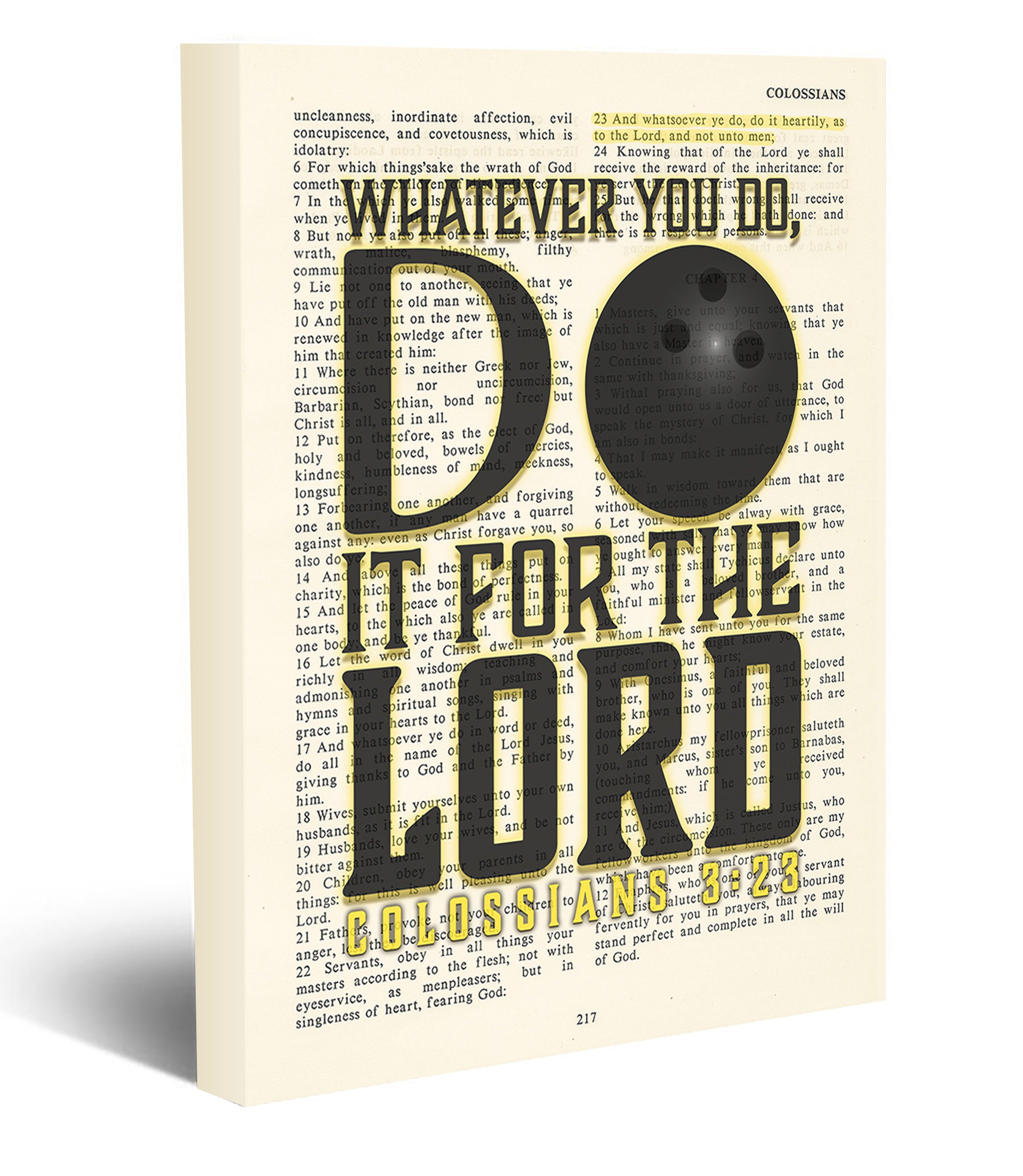 Whatever You Do Do It For The Lord-Colossians 3:23 Bowling - Etsy