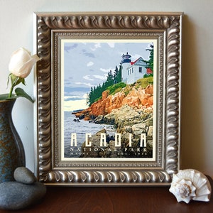 Acadia National Park Bar Harbor Maine Graphic Art printable DIGITAL DOWNLOAD, Diy Christian Gift, 5x7, 8x10 & 11x14 Jpegs