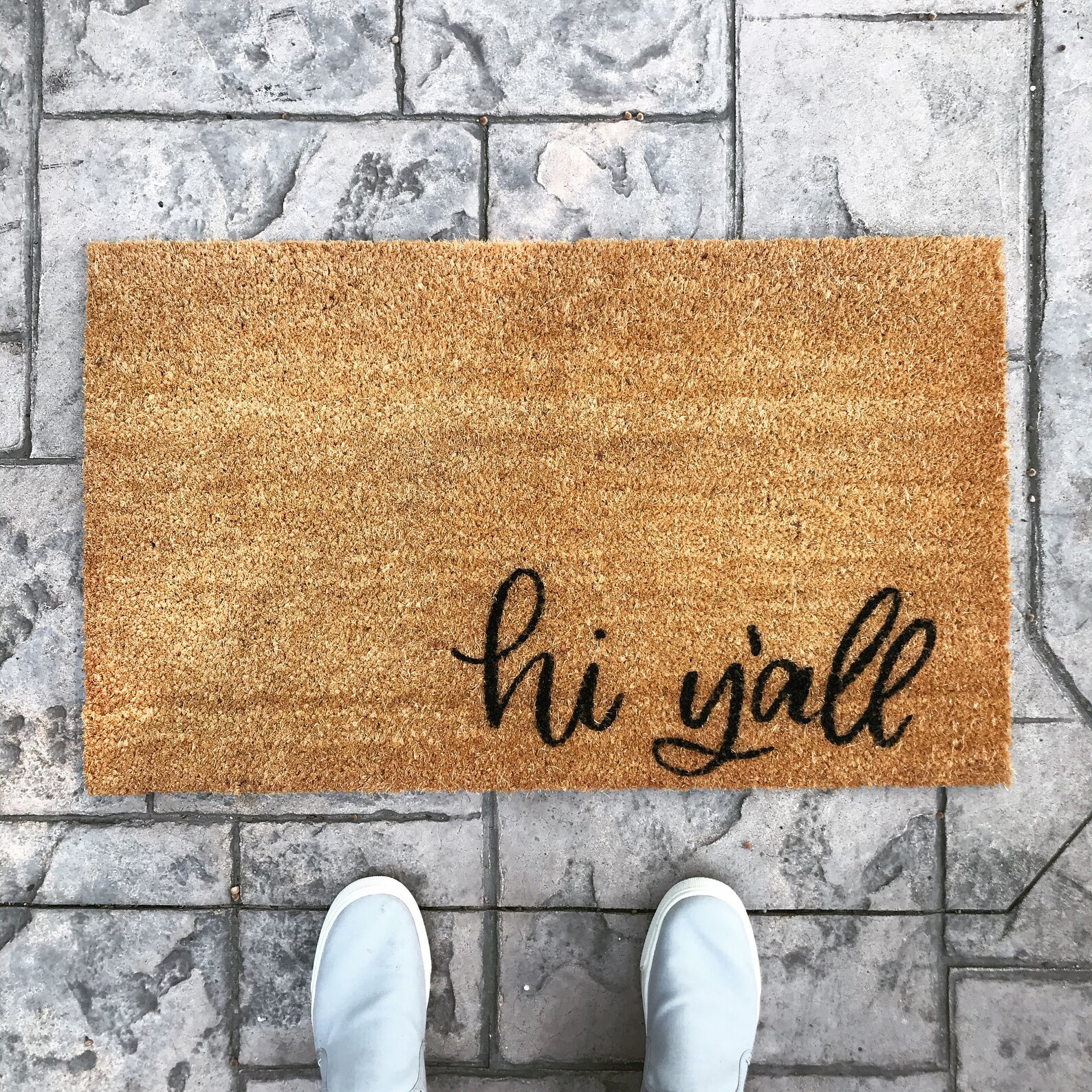 Hi Y'all Door Mat Cute Door Mat Funny Doormat Etsy