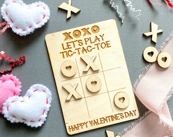 Happy Valentines Day | Tic Tac Toe | Tic Tac Toe Valentines Card | Valentine Cards for Kids | Valentine Classroom Favors | Valentine Card