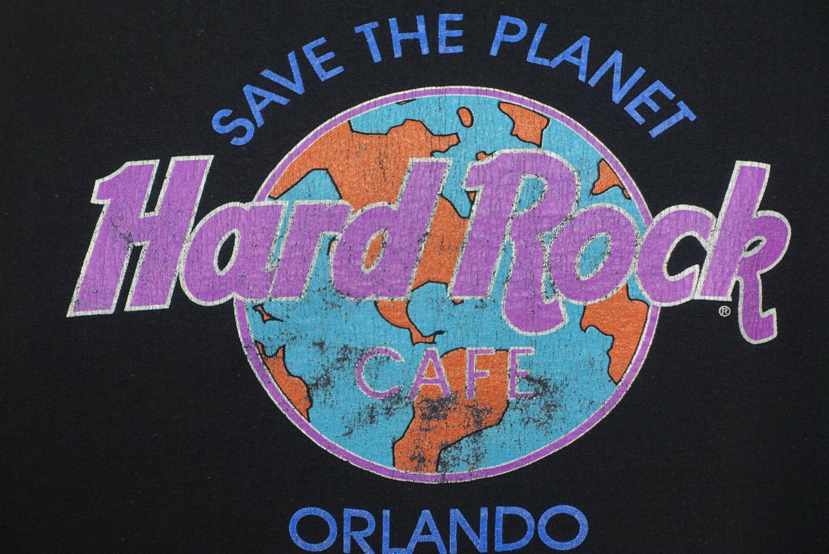 90s Hard Rock Cafe Orlando Vintage T Shirt - Save The Planet
