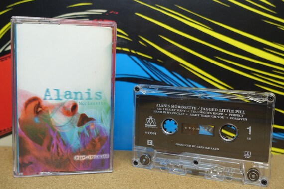 Alanis Morissette - Jagged Little Pill Cassette Tape - 1995 Maverick Records Vintage Analog Music