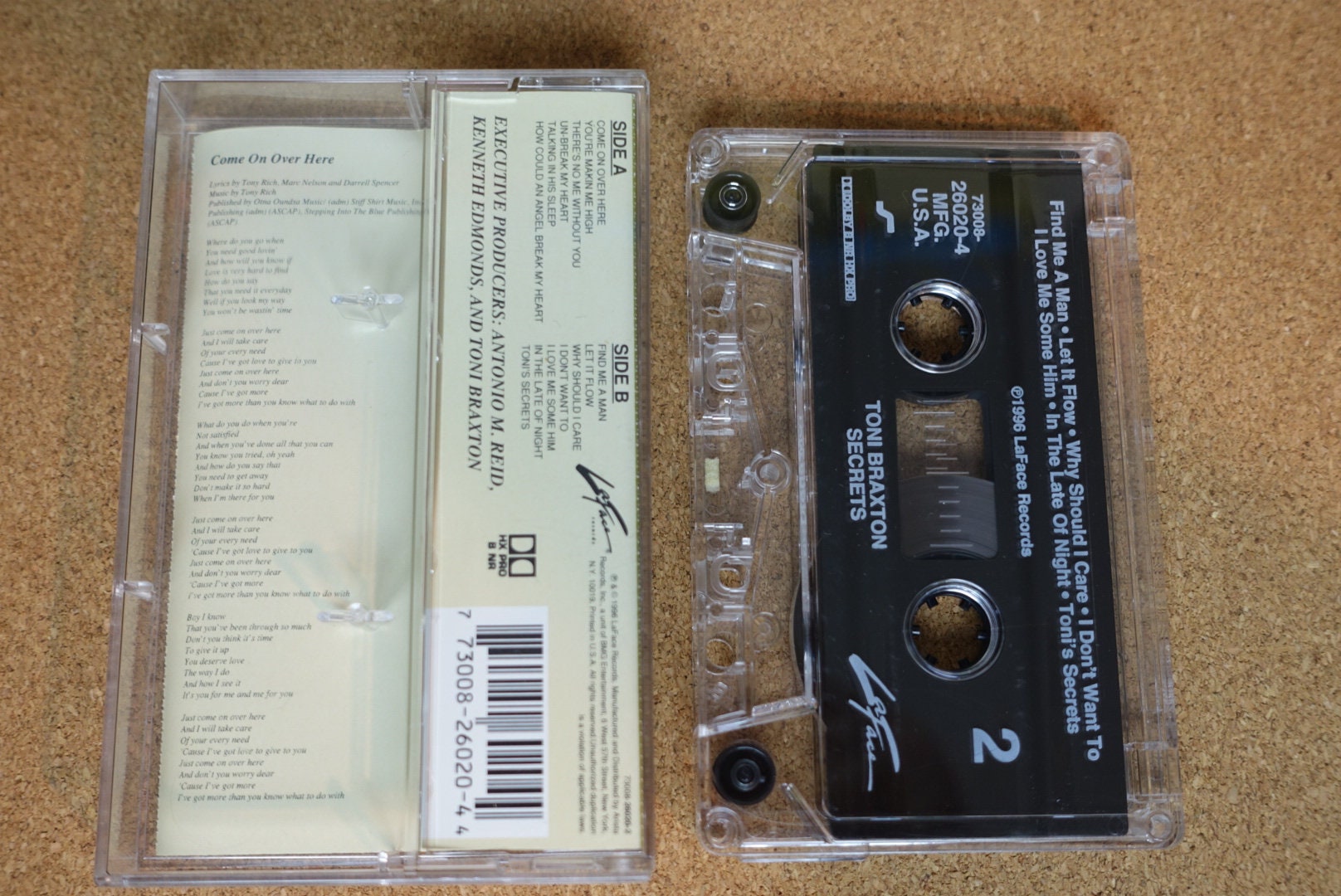 Toni Braxton Cassette Tape, Secrets Cassette, Hip Hop, 90s Toni Braxton Cassette Tape, Secrets Cassette, Hip Hop, 90s