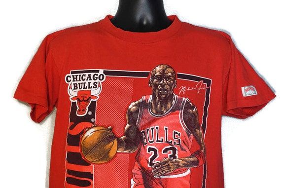 1991 Michael Jordan - Nutmeg Chicago Bulls Stat Card Vintage T-Shirt