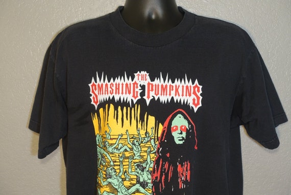 90's RARE Smashing Pumpkins - The Arising Tour Double-Sided Vintage Concert T-Shirt designed by Jeff Panall