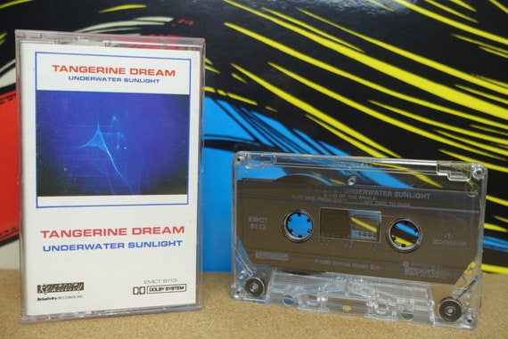 Tangerine Dream Cassette Tape, Underwater Sunlight, 80s Music, 1986 Relativity Records, Vintage Music, Music Lover Gifts, i love the 80s