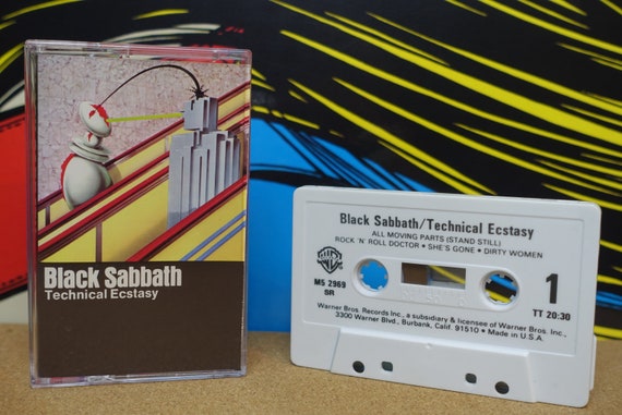 Black Sabbath - Technical Ecstasy Cassette Tape 1976 Warner Bros Records Vintage Analog Heavy Metal Doom Music