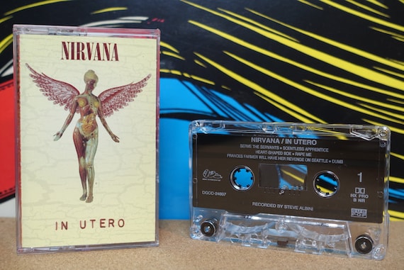 Nirvana - In Utero Cassette Tape - 1993 DGC Records - Vintage Analog Grunge Music