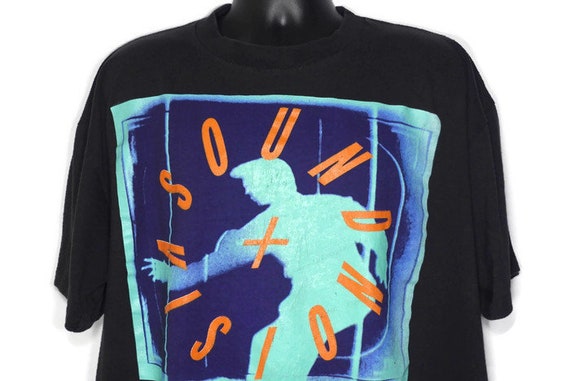 1990 David Bowie - Sound Vision Bowie Dancing 90's World Tour Double Sided Brockum Vintage Concert T-Shirt