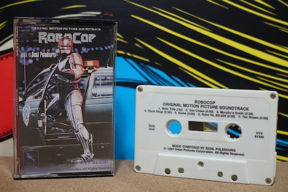 Robocop (Music From The Original Motion Picture Soundtrack) by Basil Poledouris Vintage Cassette Tape