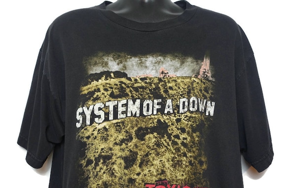 2001 System Of A Down Vintage T Shirt, SOAD, Metal Shirt, Goth Gifts, Nu Metal, Toxicity, Music Lover Gift, Band Tees, on ALM XL Tag