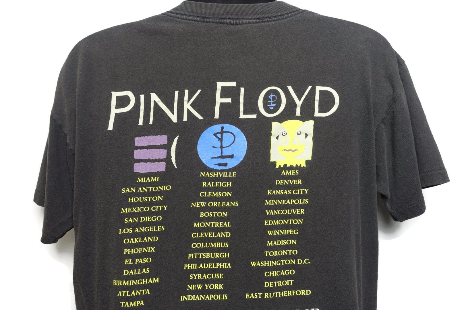 Shirt T-Shirt North T Original Vintage 2-Sided 90s Tour Bell American Concert Band Pink Division Floyd 1994 Tee