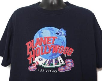 1998 Planet Hollywood Shirt, Las Vegas Shirt, Poker, Royal Flush, Gambling, World, Globe, Earth Tee, Vintage T Shirt, Sustainable Gifts