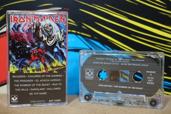 The Number Of The Beast by Iron Maiden Vintage Cassette Tape