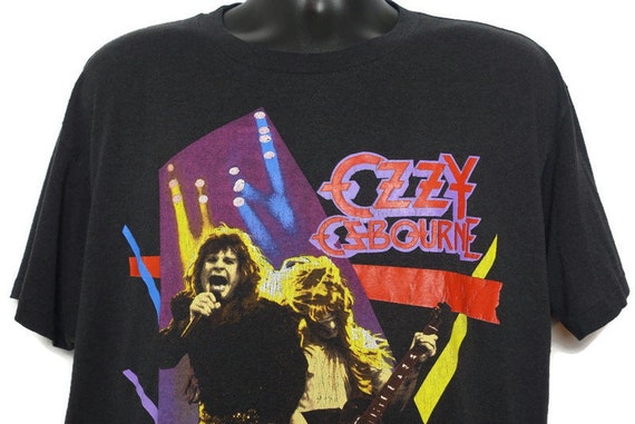 1989 Ozzy Osbourne Vintage T Shirt, Zakk Wylde, No Rest for Wicked, Ozz Fest Tour, Original 80s, Heavy Metal Tee, Royal First Class XL Tag