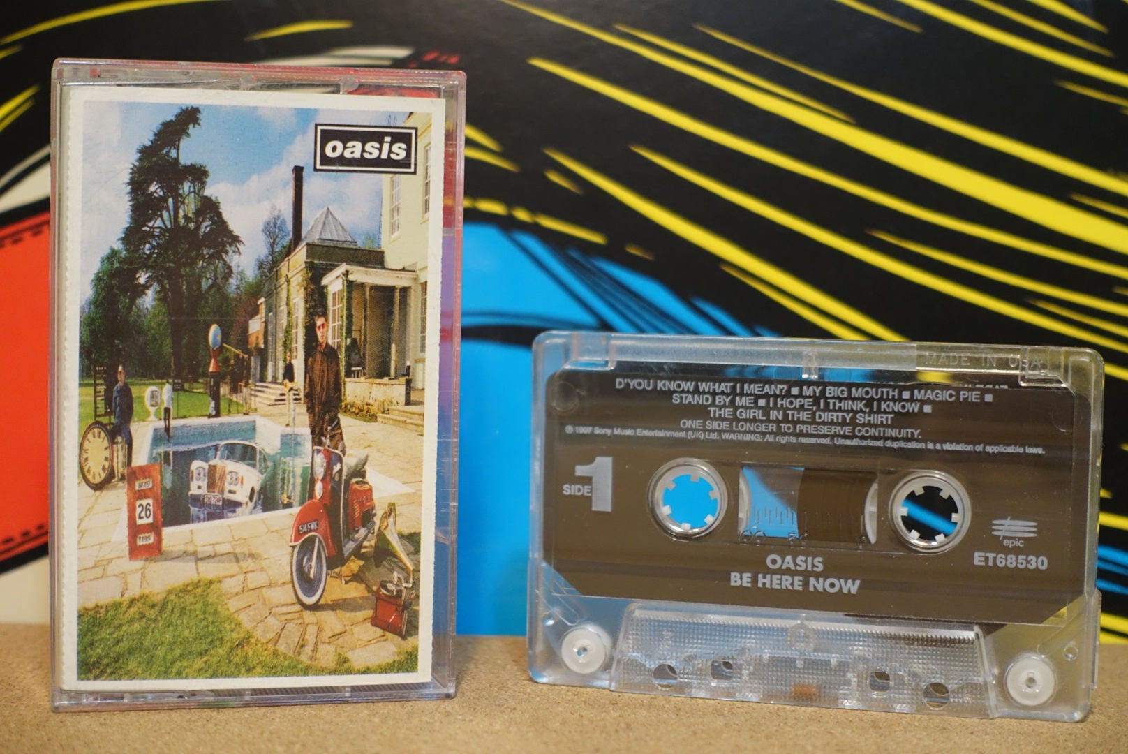 Oasis - Be Here Now Cassette Tape - 1997 Epic Records - Vintage