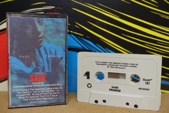Sade Cassette, Promise, Tape, 80s Music, Smooth Operator, Vintage 1985, Portrait Records, Analog Music, Music Lover Gift,