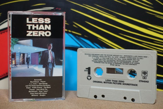 Less Than Zero (Original Motion Picture Soundtrack) by Various Artists Vintage Cassette Tape