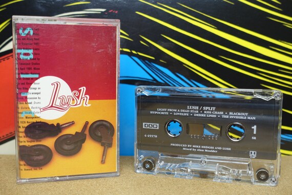 Lush Cassette Tape, Split, Shoegaze, 90s Music, 1994 4AD Records, Music Lover Gift, Music Gifts, Vintage Music