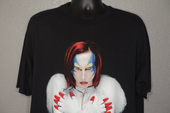 1998 RARE Marilyn Manson - Omega and the Mechanical Animals Rock is Dead - Doublesided Winterland Vintage Concert T-Shirt