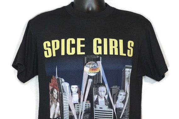 1998 RARE Spice Girls - Spice World United States Tour '98 - Scary , Baby, Ginger, Sporty, Posh Spice Double Sided Vintage Concert T-Shirt