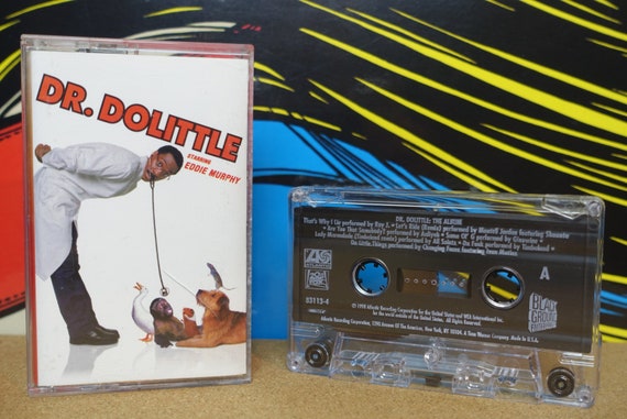 Dr. Dolittle Soundtrack Cassette Tap, Hip Hop Cassette, Mixtape, Vintage 1996, Def Jam Record, Eddie Murphy, Aaliyah, Music Lover Gift