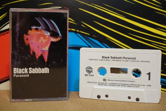 Black Sabbath - Paranoid Cassette Tape - 1970 Warner Bros Records Vintage Analog Music