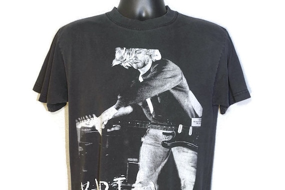90's Kurt Cobain - The End of Music RARE Nirvana Concert Vintage Large T-Shirt