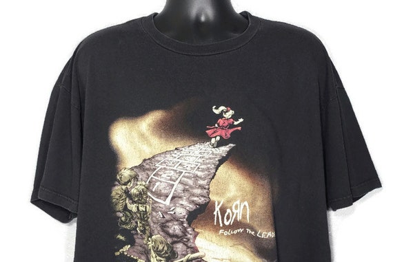 1998 Korn Follow The Leader Double Sided Giant Branded Vintage Concert T-Shirt