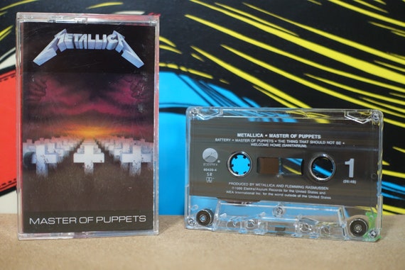 Metallica - Master Of Puppets Cassette Tape - 1986 Elektra Records Vintage Analog Music