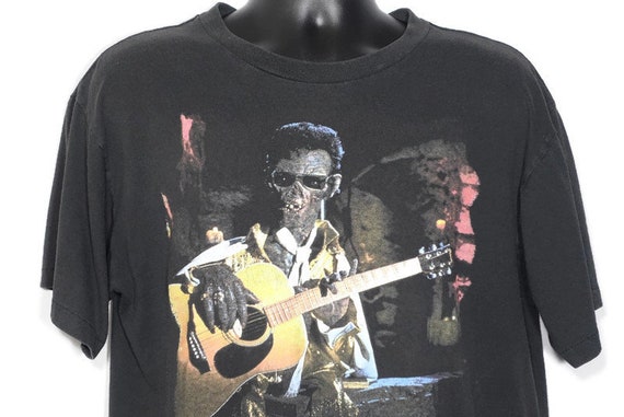 1994 Tales From The Crypt Vintage T Shirt - Elvis The King Lives Crypt Keeper Halloween Horror - Original 90s HBO Cult TV Show Promo T-Shirt