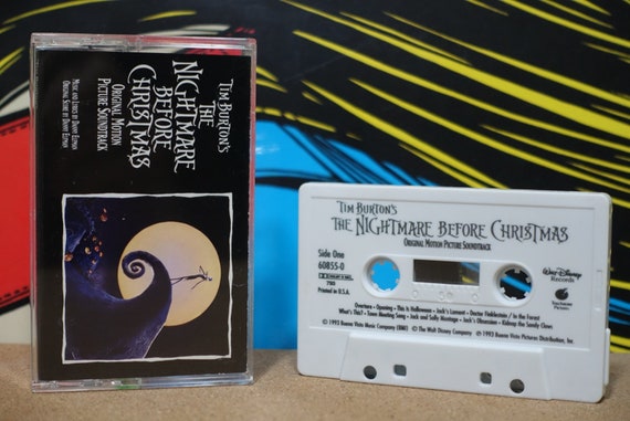 Tim Burton's The Nightmare Before Christmas (Original Motion Picture Soundtrack) By Danny Elfman Vintage Cassette Tape