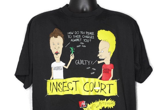 Vintage Original 90s 1993 Beavis And Butt-Head Insect Court MTV CULT TV Show - Stanley Desantis Vintage T-Shirt