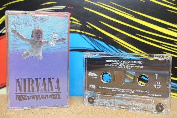 Nirvana - Nevermind Cassette Tape - 1991 DGC Records Kurt Cobain Grunge Vintage Analog Music, Music Lover Gift