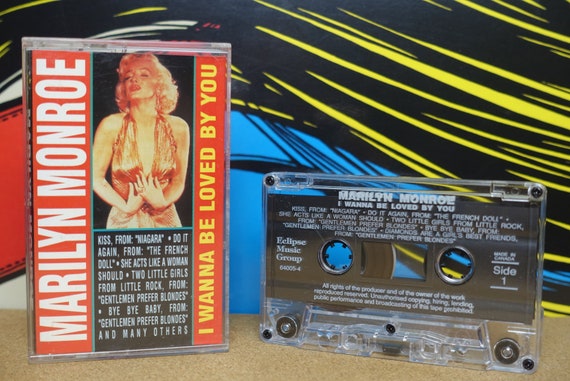 Marilyn Monroe Cassette Tape, I Wanna Be Loved By You, Vintage 1994, Movie Lover Gift, Music Lover Gift, Movie Lovers, Music Gifts