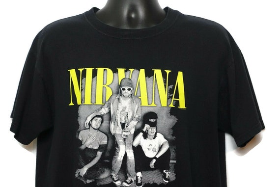 2000s Nirvana Vintage T Shirt - Kurt Cobain Dave Grohl Krist Novoselic Grunge Alternative Nevermind Band T-Shirt