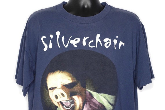 1995 RARE Silverchair - Pigface Frogstomp Era World Tour '95 GRUNGE Double-Sided Concert Vintage T-Shirt