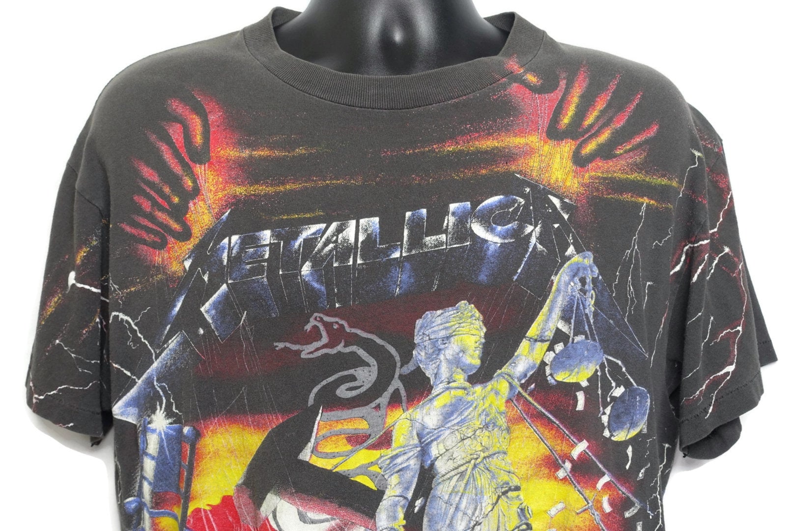 90's Vintage 1994 METALLICA Kill Em All T Shirt Large With Tultex Tag 